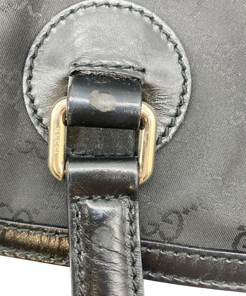 GUCCI（グッチ）GUCCI (グッチ) GGレザー切替トートバッグ ブラックの古着・服飾アイテム