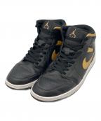 NIKEナイキ）の古着「Air Jordan 1 Mid」｜ブラック×ゴールド