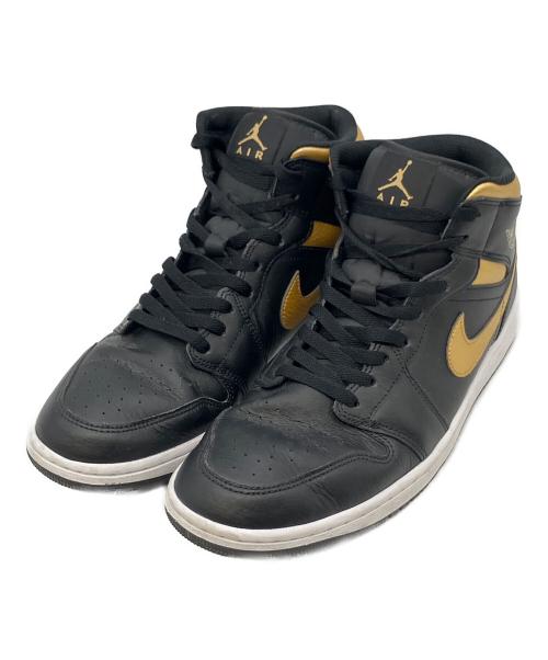 NIKE（ナイキ）NIKE (ナイキ) Air Jordan 1 Mid ブラック×ゴールド サイズ:SIZE 29cmの古着・服飾アイテム