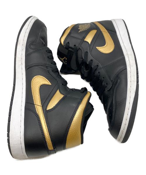 NIKE（ナイキ）NIKE (ナイキ) Air Jordan 1 Mid ブラック×ゴールド サイズ:SIZE 29cmの古着・服飾アイテム