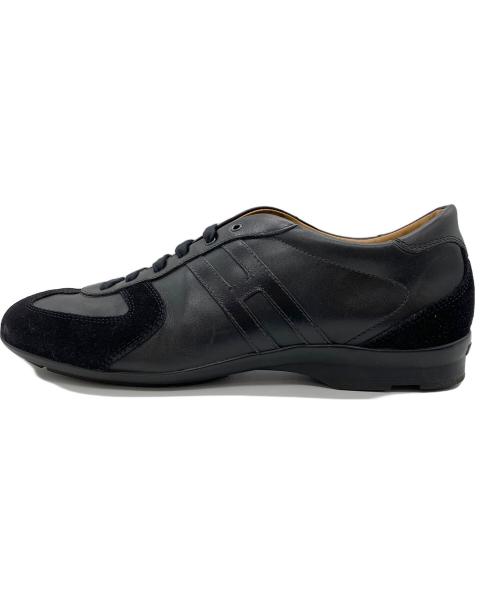 HOGAN（ホーガン）HOGAN (ホーガン) レザースニーカー ブラック サイズ:SIZE 8.5/US10の古着・服飾アイテム