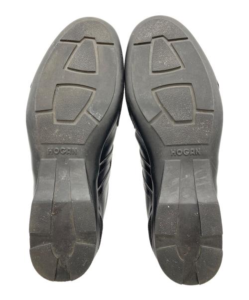 HOGAN（ホーガン）HOGAN (ホーガン) レザースニーカー ブラック サイズ:SIZE 8.5/US10の古着・服飾アイテム