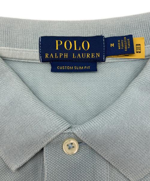 POLO RALPH LAUREN（ポロ・ラルフローレン）POLO RALPH LAUREN (ポロ・ラルフローレン) ポロシャツ ライトブルー×マルチカラーポニー サイズ:Mの古着・服飾アイテム