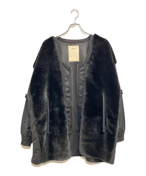 etsinta（エシンタ）etsinta (エシンタ) ファー切替ジャケット ブラック サイズ:SIZE Freeの古着・服飾アイテム