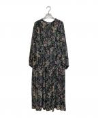 SLOBE IENAスローブ イエナ）の古着「25SS FLOWER PRINT ワンピース」｜ブラック