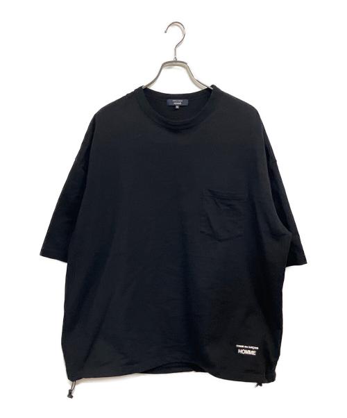 COMME des GARCONS HOMME（コムデギャルソン オム）COMME des GARCONS HOMME (コムデギャルソン オム) 25SS 綿天竺ポケットTシャツ ブラック サイズ:SIZE XLの古着・服飾アイテム