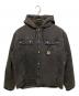 CarHartt（カーハート）の古着「Sandstone Hooded Multi Pocket Jacket Sherpa Lined」｜ブラック