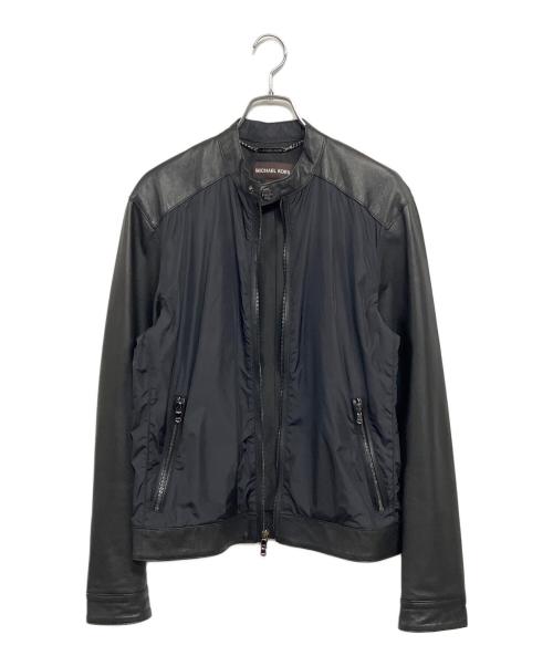MICHAEL KORS（マイケルコース）MICHAEL KORS (マイケルコース) レザーコンビジャケット ブラック サイズ:SIZE L (US M)の古着・服飾アイテム