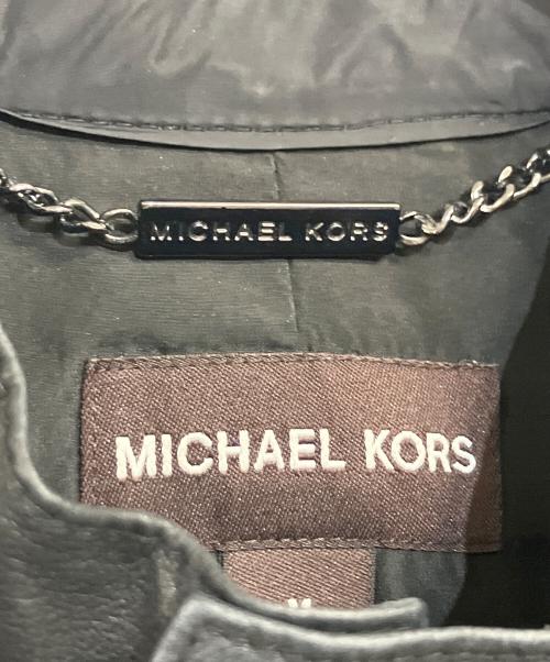 MICHAEL KORS（マイケルコース）MICHAEL KORS (マイケルコース) レザーコンビジャケット ブラック サイズ:SIZE L (US M)の古着・服飾アイテム