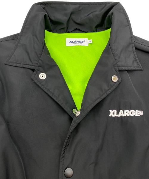 X-LARGE（エクストララージ）X-LARGE (エクストララージ) コーチジャケット ブラック×グリーン サイズ:SIZE Lの古着・服飾アイテム