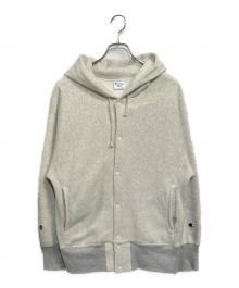 Champion REVERSE WEAVE（チャンピオン リバース ウィーブ）の古着「スナップボタンパーカー」｜ライトグレー