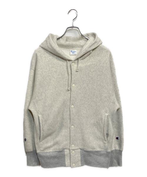 Champion REVERSE WEAVE（チャンピオン リバース ウィーブ）Champion REVERSE WEAVE (チャンピオン リバース ウィーブ) スナップボタンパーカー ライトグレー サイズ:SIZE Sの古着・服飾アイテム