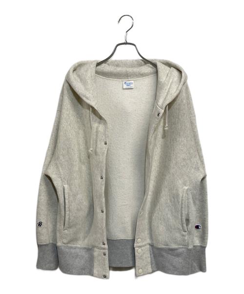 Champion REVERSE WEAVE（チャンピオン リバース ウィーブ）Champion REVERSE WEAVE (チャンピオン リバース ウィーブ) スナップボタンパーカー ライトグレー サイズ:SIZE Sの古着・服飾アイテム