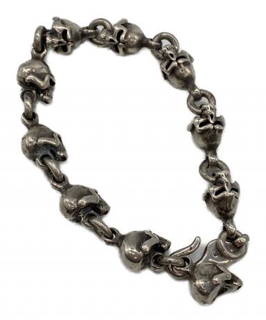 ヴィンテージ　スカルデザイン　アンカーチェーンブレスレッド 中古・古着通販】THIRTEEN DESIGNS (サーティーンデザインズ) スカル