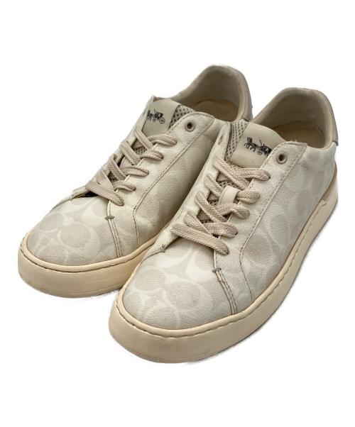 COACH（コーチ）COACH (コーチ) クリップ ロー トップ スニーカー ベージュ サイズ:SIZE 7D (25cm)の古着・服飾アイテム