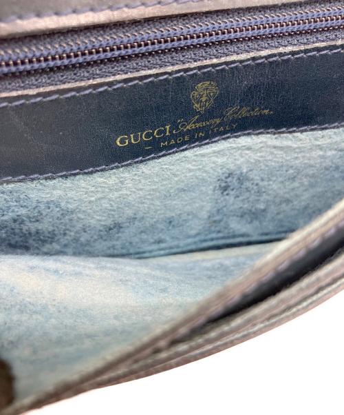 GUCCI（グッチ）GUCCI (グッチ) ポーチ ベージュ×ネイビーの古着・服飾アイテム