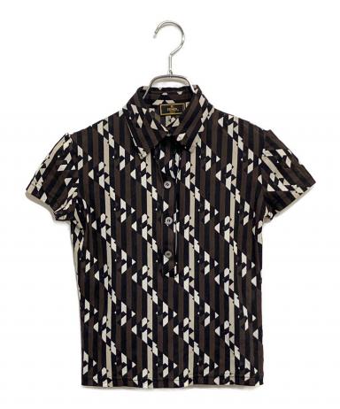 中古・古着通販】FENDI (フェンディ) 半袖シャツ ブラウン×ホワイト
