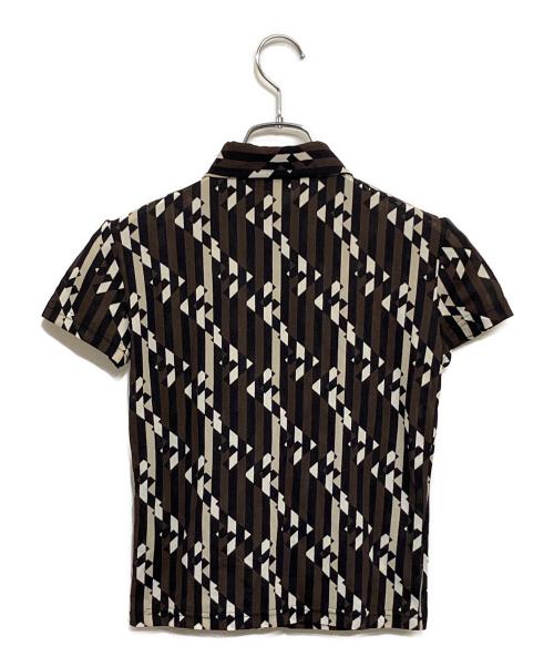 FENDI（フェンディ）FENDI (フェンディ) 半袖シャツ ブラウン×ホワイト サイズ:SIZE 40の古着・服飾アイテム