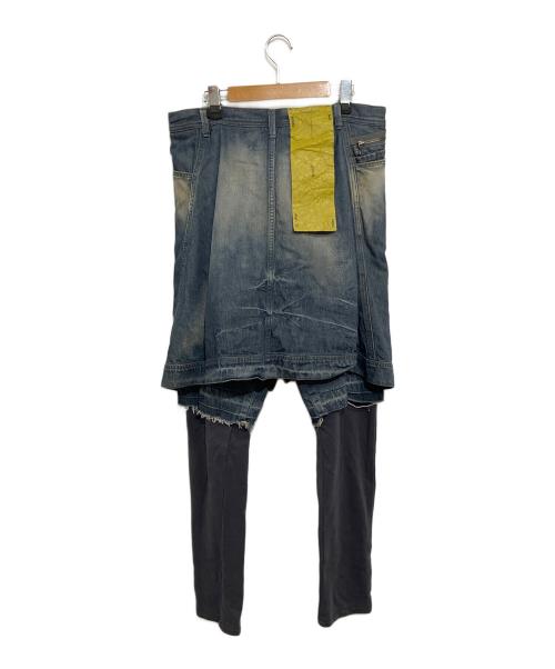 JULIUS（ユリウス）JULIUS (ユリウス) 再構築デニムサルエルパンツ インディゴ サイズ:SIZE 7 (L相当)の古着・服飾アイテム