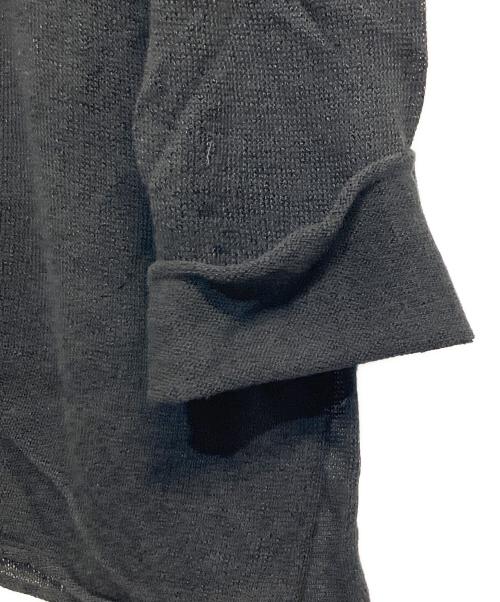 YOHJI YAMAMOTO（ヨウジヤマモト）YOHJI YAMAMOTO (ヨウジヤマモト) 18SS ローゲージ レーヨンコットンリネン混 スーパーロングニット ブラック サイズ:SIZE 3 (L)の古着・服飾アイテム