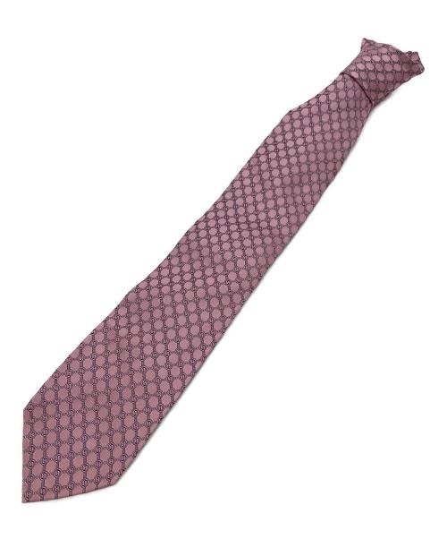 GUCCI（グッチ）GUCCI (グッチ) GG シルクジャカードネクタイ ピンク サイズ:Freeの古着・服飾アイテム