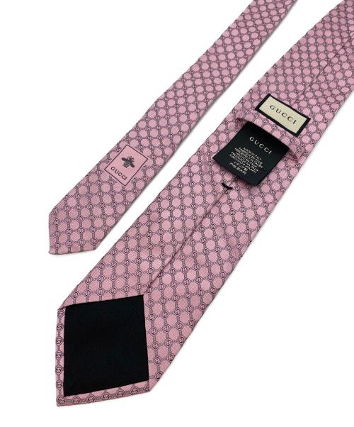 GUCCI（グッチ）GUCCI (グッチ) GG シルクジャカードネクタイ ピンク サイズ:Freeの古着・服飾アイテム