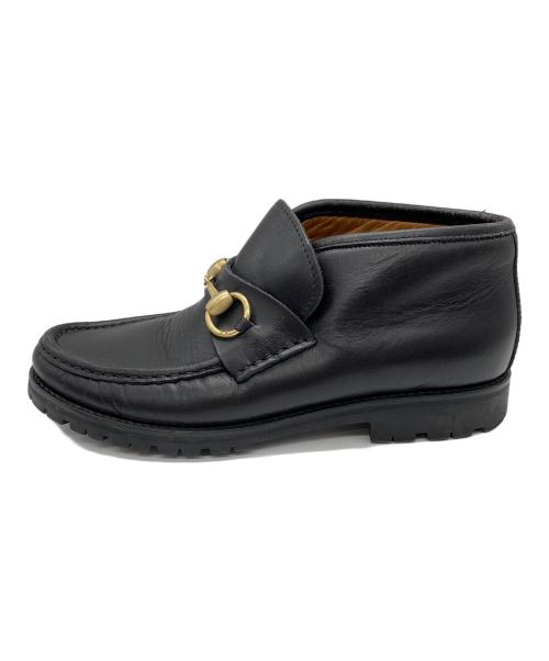 GUCCI（グッチ）GUCCI (グッチ) ホースビット チャッカ ブラック サイズ:SIZE 6の古着・服飾アイテム
