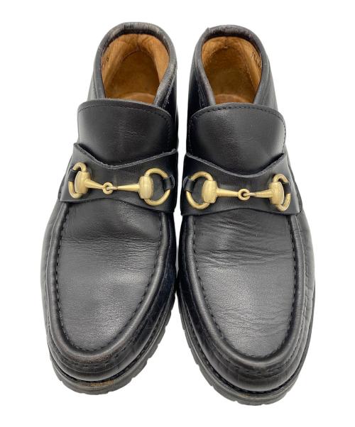 GUCCI（グッチ）GUCCI (グッチ) ホースビット チャッカ ブラック サイズ:SIZE 6の古着・服飾アイテム