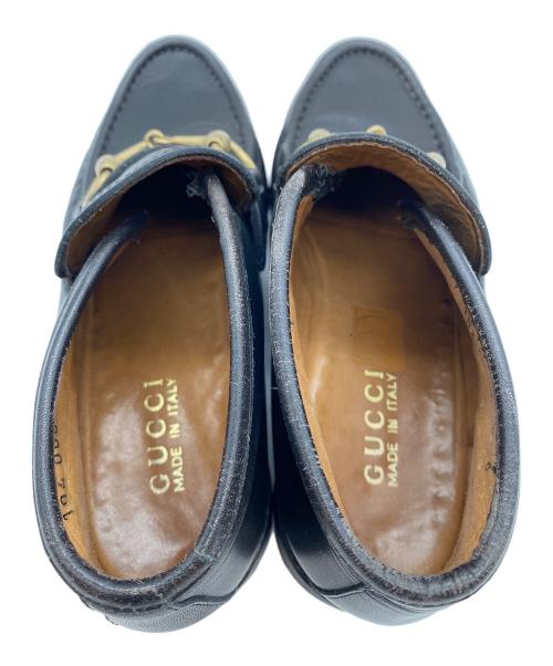 GUCCI（グッチ）GUCCI (グッチ) ホースビット チャッカ ブラック サイズ:SIZE 6の古着・服飾アイテム