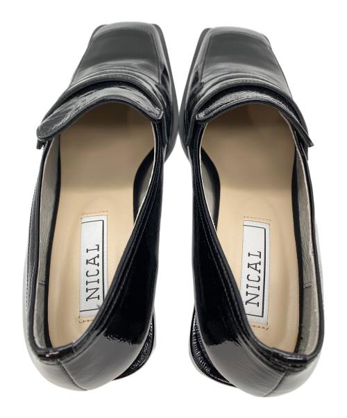 NICAL（ニカル）NICAL (ニカル) オーバーヒール スクエアトゥローファー ブラック サイズ:SIZE 39の古着・服飾アイテム