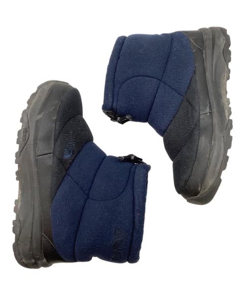 THE NORTH FACE（ザ ノース フェイス）THE NORTH FACE (ザ ノース フェイス) Nuptse Bootie Short POLARTEC ネイビー×ブラック サイズ:24㎝の古着・服飾アイテム