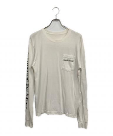 CHROME HEARTS ポケット付き ロングTシャツ ホワイト XLサイズ 中古・古着通販】CHROME HEARTS (クロムハーツ) ロングスリーブT