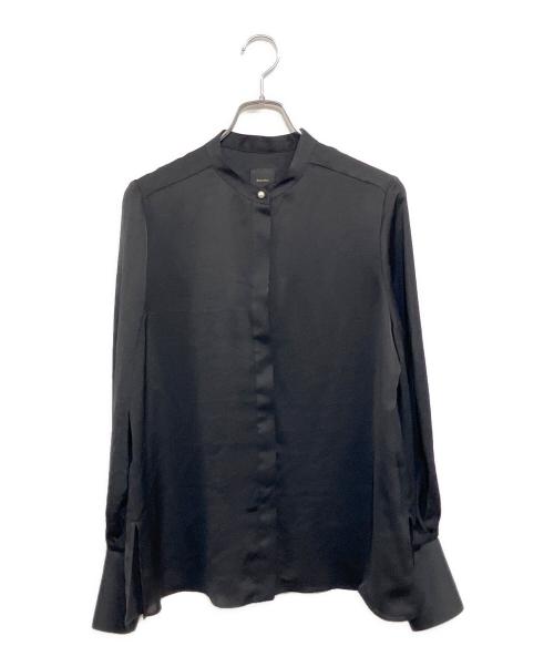 Spick and Span（スピック＆スパン）Spick and Span (スピック＆スパン) 24SS サテンタックスリーブパールボタンブラウス ブラック サイズ:SIZE Free 未使用品の古着・服飾アイテム