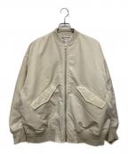 Mila Owenミラオーウェン）の古着「リサイクルナイロンオーバーサイズMA-1」｜アイボリー
