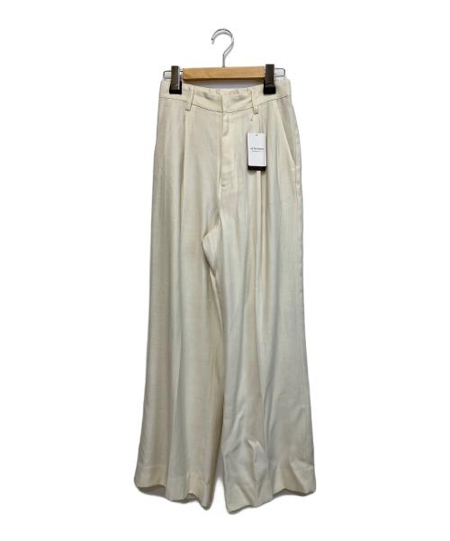 Plage（プラージュ）Plage (プラージュ) washable linen混 ハイウエストパンツ ホワイト サイズ:SIZE 36 未使用品の古着・服飾アイテム