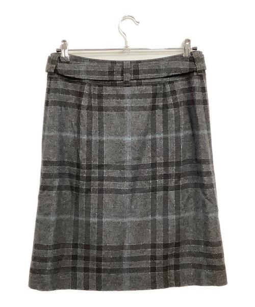 BURBERRY LONDON（バーバリーロンドン）BURBERRY LONDON (バーバリーロンドン) ウール トレンチスカート グレー サイズ:SIZE 40 (L)の古着・服飾アイテム