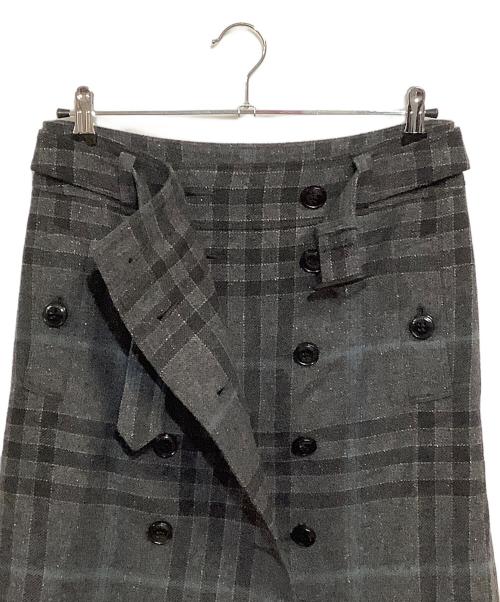 BURBERRY LONDON（バーバリーロンドン）BURBERRY LONDON (バーバリーロンドン) ウール トレンチスカート グレー サイズ:SIZE 40 (L)の古着・服飾アイテム
