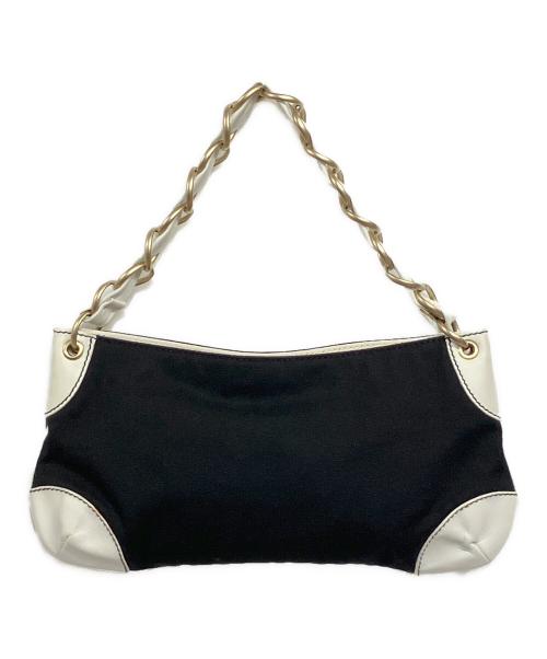 CHANEL（シャネル）CHANEL (シャネル) チェーンショルダーバッグ ホワイト×ブラックの古着・服飾アイテム