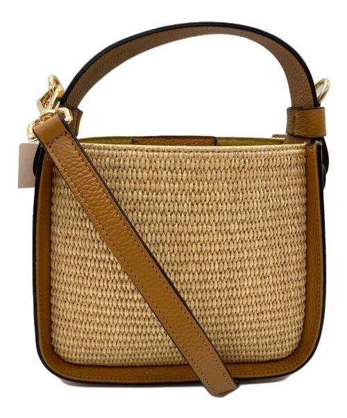 CONTIGO（コンティゴ）CONTIGO (コンティゴ) Spick and Span (スピック＆スパン) Giulia Rafia BAG ベージュ×ブラウン 未使用品の古着・服飾アイテム