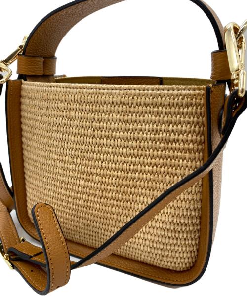 CONTIGO（コンティゴ）CONTIGO (コンティゴ) Spick and Span (スピック＆スパン) Giulia Rafia BAG ベージュ×ブラウン 未使用品の古着・服飾アイテム
