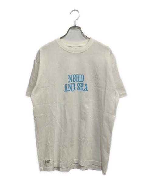 NEIGHBORHOOD（ネイバーフッド）NEIGHBORHOOD (ネイバーフッド) WIND AND SEA (ウィンダンシー) NHWDS-02/C-TEE-SS ホワイト×ライトブルー サイズ:SIZE Lの古着・服飾アイテム