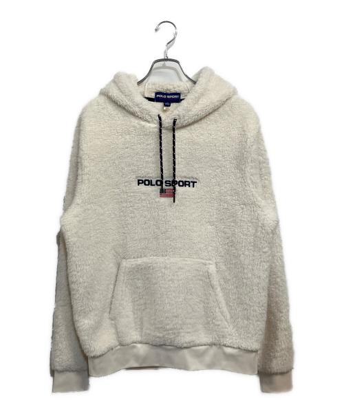 POLO SPORT（ポロスポーツ）POLO SPORT (ポロスポーツ) パイルフリースフーディ ホワイト サイズ:SIZE L (US M)の古着・服飾アイテム