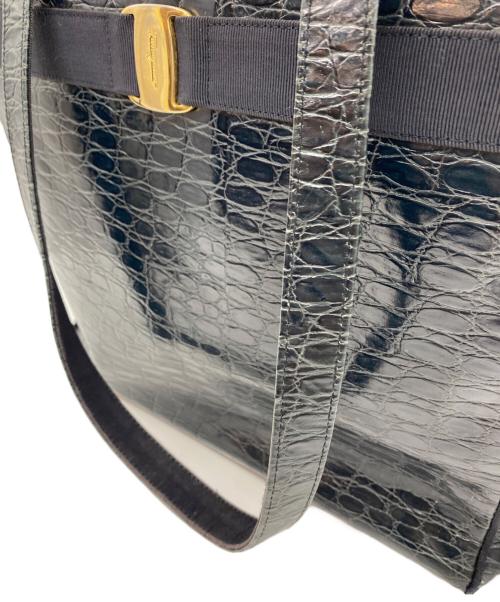 Salvatore Ferragamo（サルヴァトーレ フェラガモ）Salvatore Ferragamo (サルヴァトーレ フェラガモ) トートバッグ ネイビーの古着・服飾アイテム