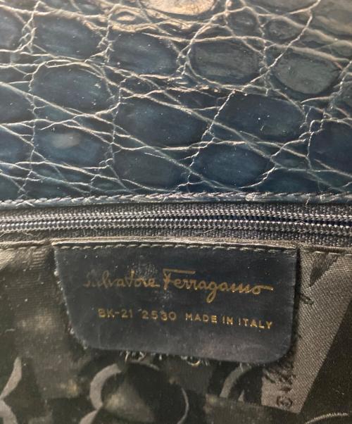 Salvatore Ferragamo（サルヴァトーレ フェラガモ）Salvatore Ferragamo (サルヴァトーレ フェラガモ) トートバッグ ネイビーの古着・服飾アイテム