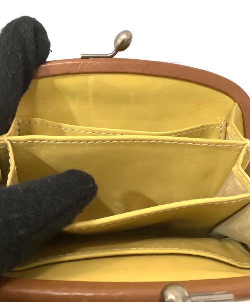genten（ゲンテン）genten (ゲンテン) カットワーク がま口財布 ブラウンの古着・服飾アイテム