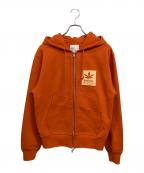 GRAMICCIグラミチ）の古着「HEMP ZIP HOODED SWEATSHIRT」｜オレンジ