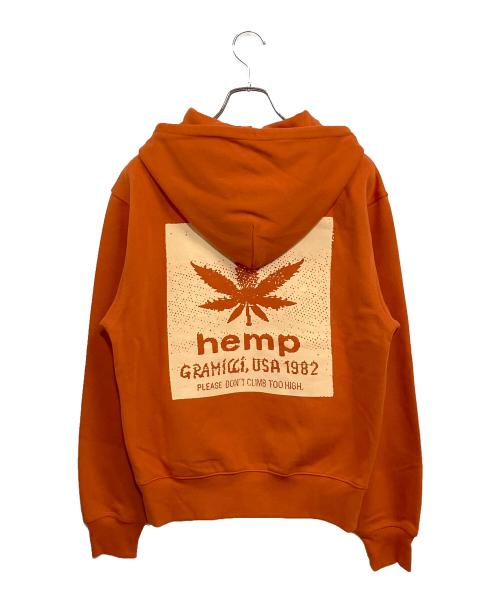 GRAMICCI（グラミチ）GRAMICCI (グラミチ) HEMP ZIP HOODED SWEATSHIRT オレンジ サイズ:SIZE S (ASIA)の古着・服飾アイテム