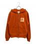 GRAMICCI（グラミチ）の古着「HEMP ZIP HOODED SWEATSHIRT」｜オレンジ