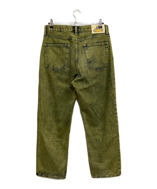 X-LARGE（エクストララージ）X-LARGE (エクストララージ) OVERDYED DENIM PANTS ブルー×イエロー サイズ:SIZE 81cm (W32)の古着・服飾アイテム