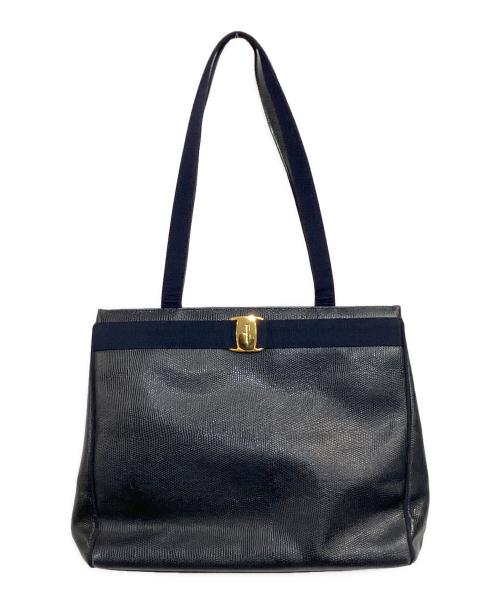 Salvatore Ferragamo（サルヴァトーレ フェラガモ）Salvatore Ferragamo (サルヴァトーレ フェラガモ) トートバッグ ブラックの古着・服飾アイテム